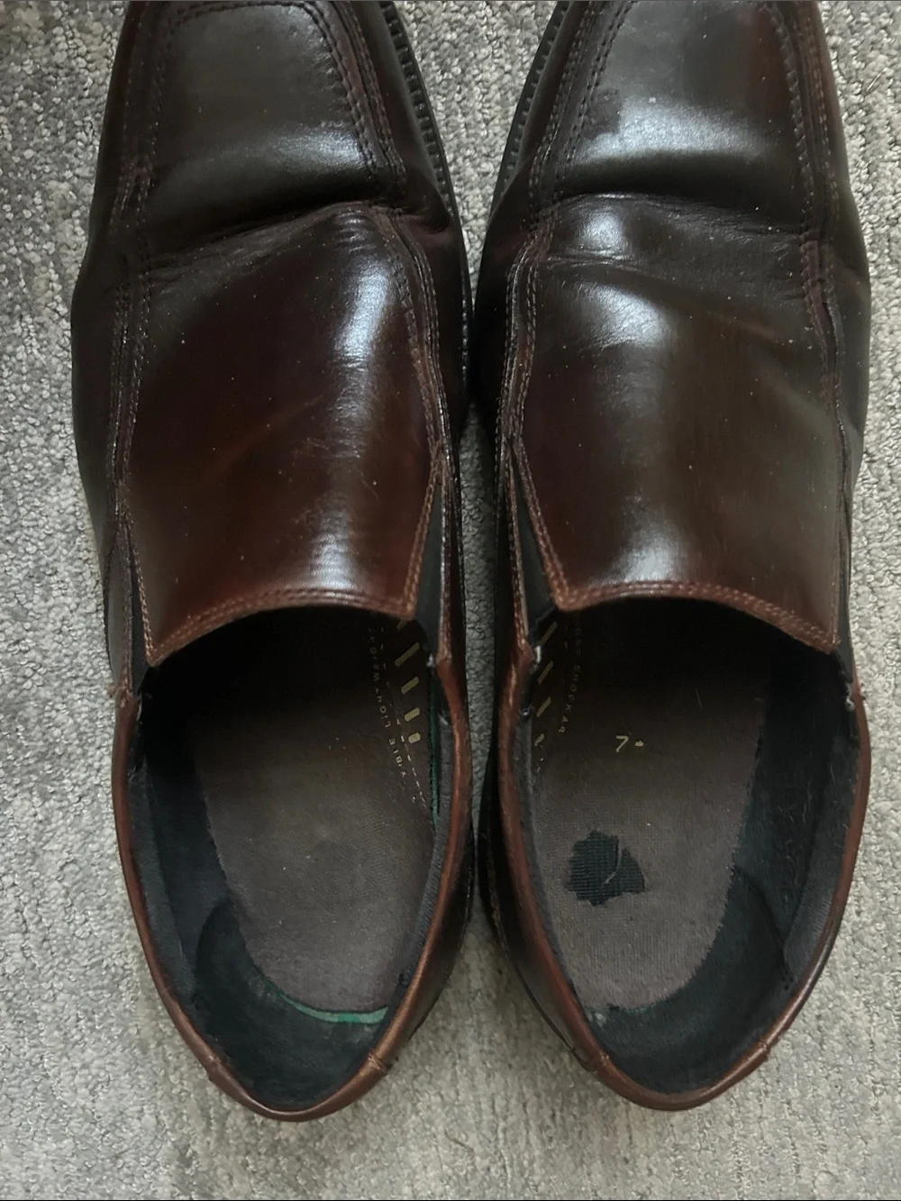 Men's Brown Leather Slip-On Dress Shoes